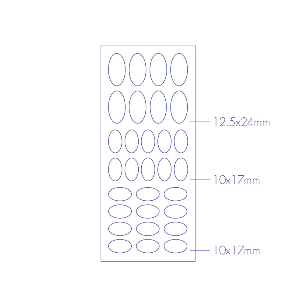 oval - Paperian Pigment Circle Clear Removable Sticker Pack
