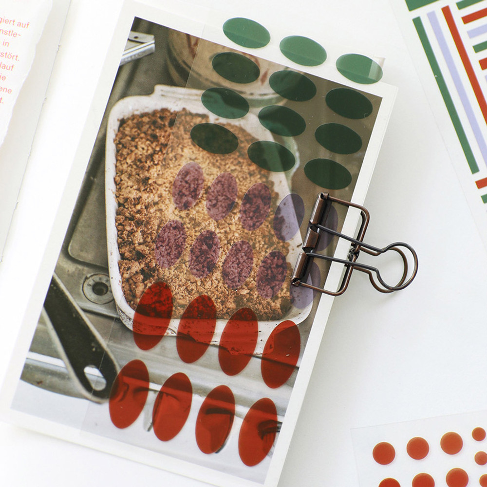 Usage example - Paperian Pigment Circle Clear Removable Sticker Pack