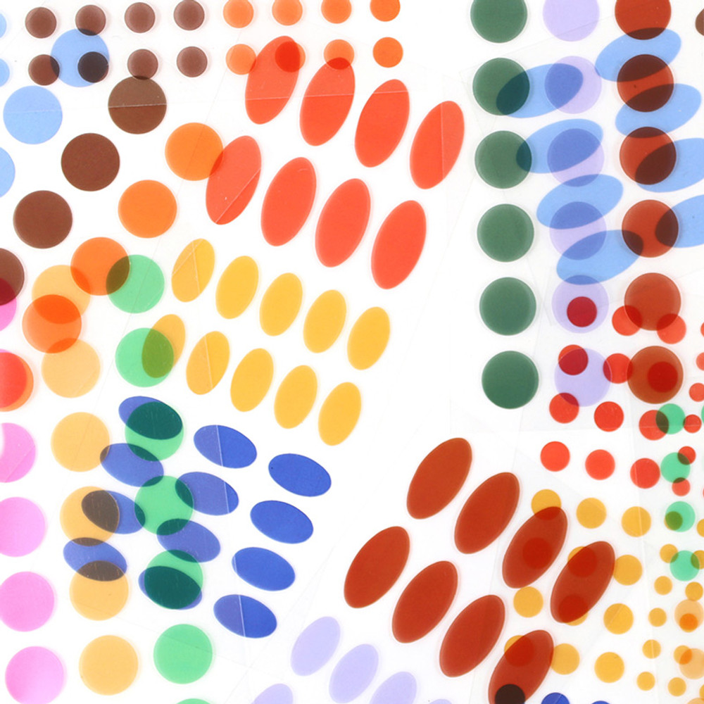 Paperian Pigment Circle Clear Removable Sticker Pack
