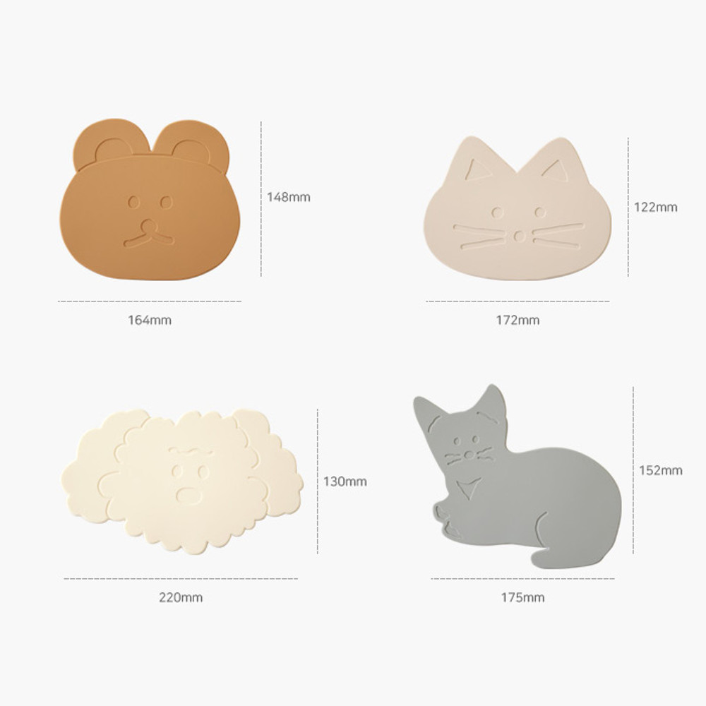 Homgreen 12 Cotton Trivets Set, 3Pcs Cute Cat Ear Large Pot