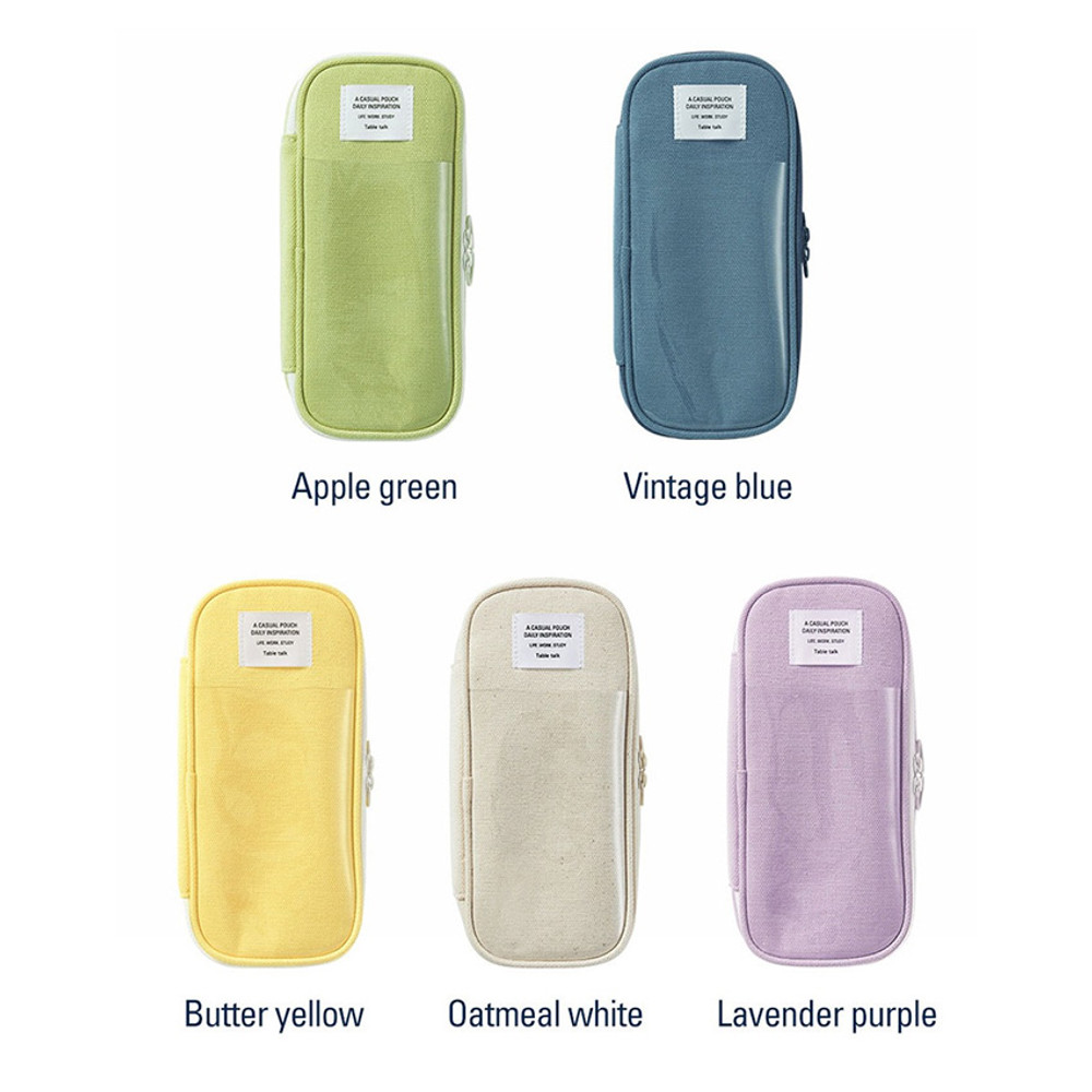 Colors of Table Talk Archive Double Zippers Pencil Case