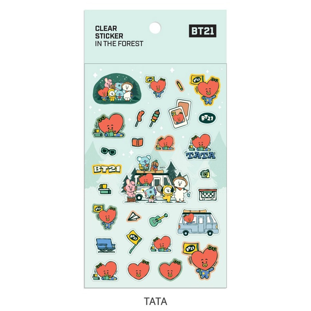 BT21 minini Clear Sticker Sheet Tata