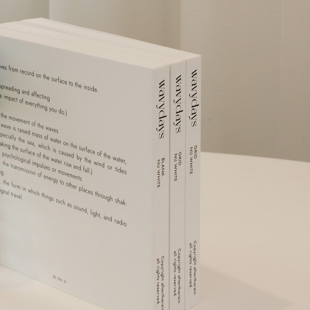 Wavydays Medium Grid Plain Notebook