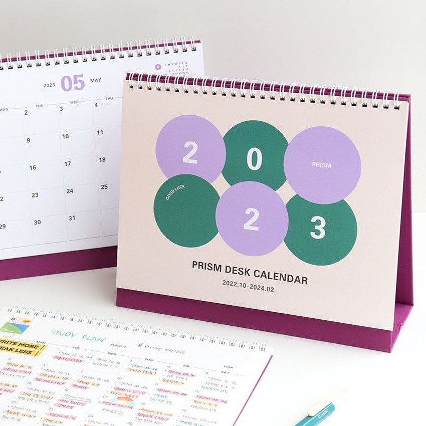 Indigo 2023 Prism Monthly Standing Desk Calendar Scheduler