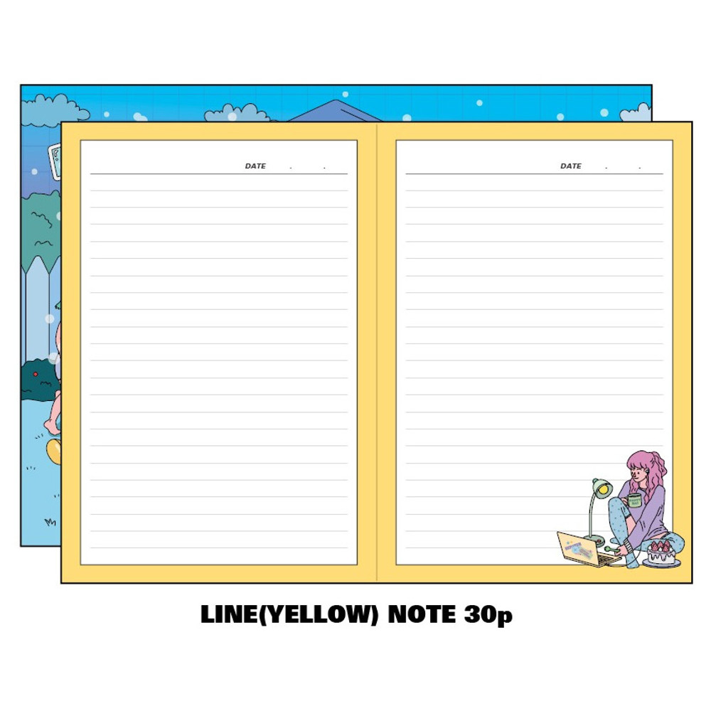 Lined notes - 2023 Colorpoint B6 Dated Monthly Diary
