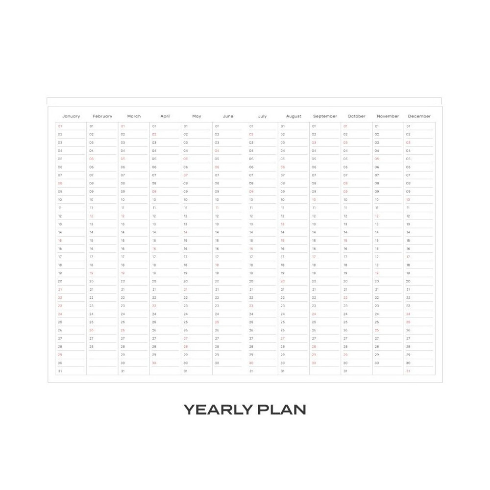 Yearly plan - 2023 Simple A5 Medium Dated Weekly Planner