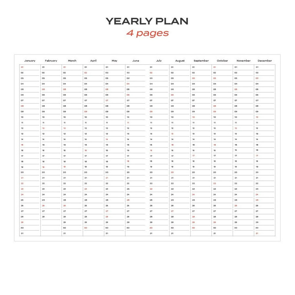 Yearly plan - 2023 Simple A5 Large Dated Monthly Planner