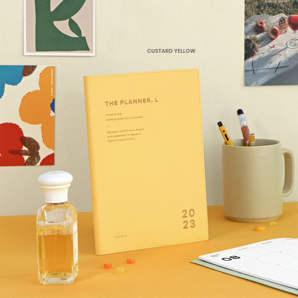 Custard yellow - 2023 Simple A5 Large Dated Monthly Planner