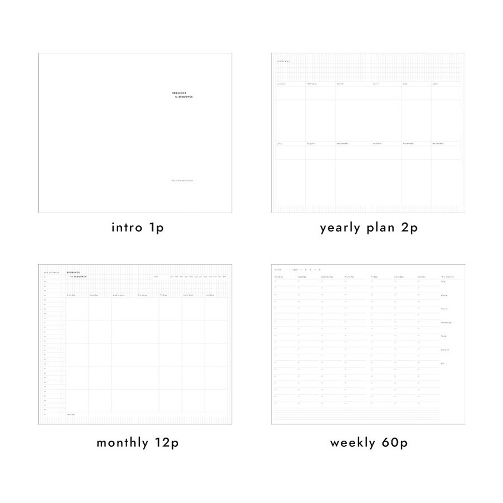 Contents - Sequence to Sequence 6 months Dateless Weekly Diary