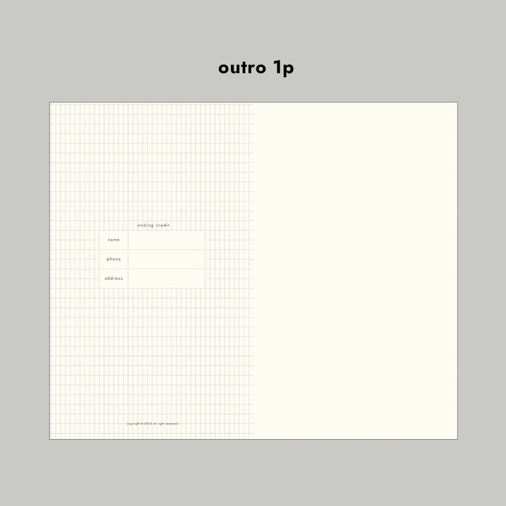 Outro - Sequence to Sequence 6 months Dateless Weekly Diary
