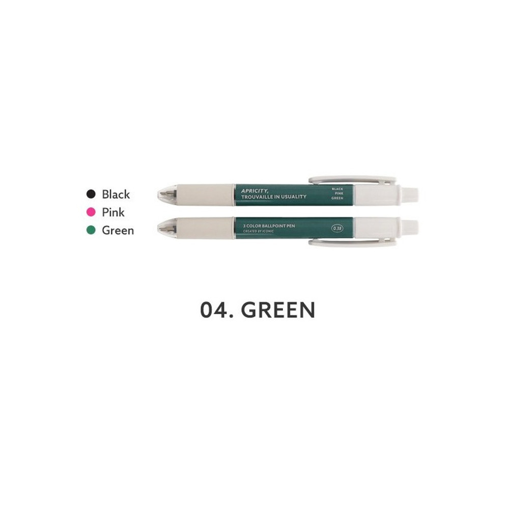 Iconic Smooth Apricity 3 Colors in 1 Ballpoint Pen 0.38mm
