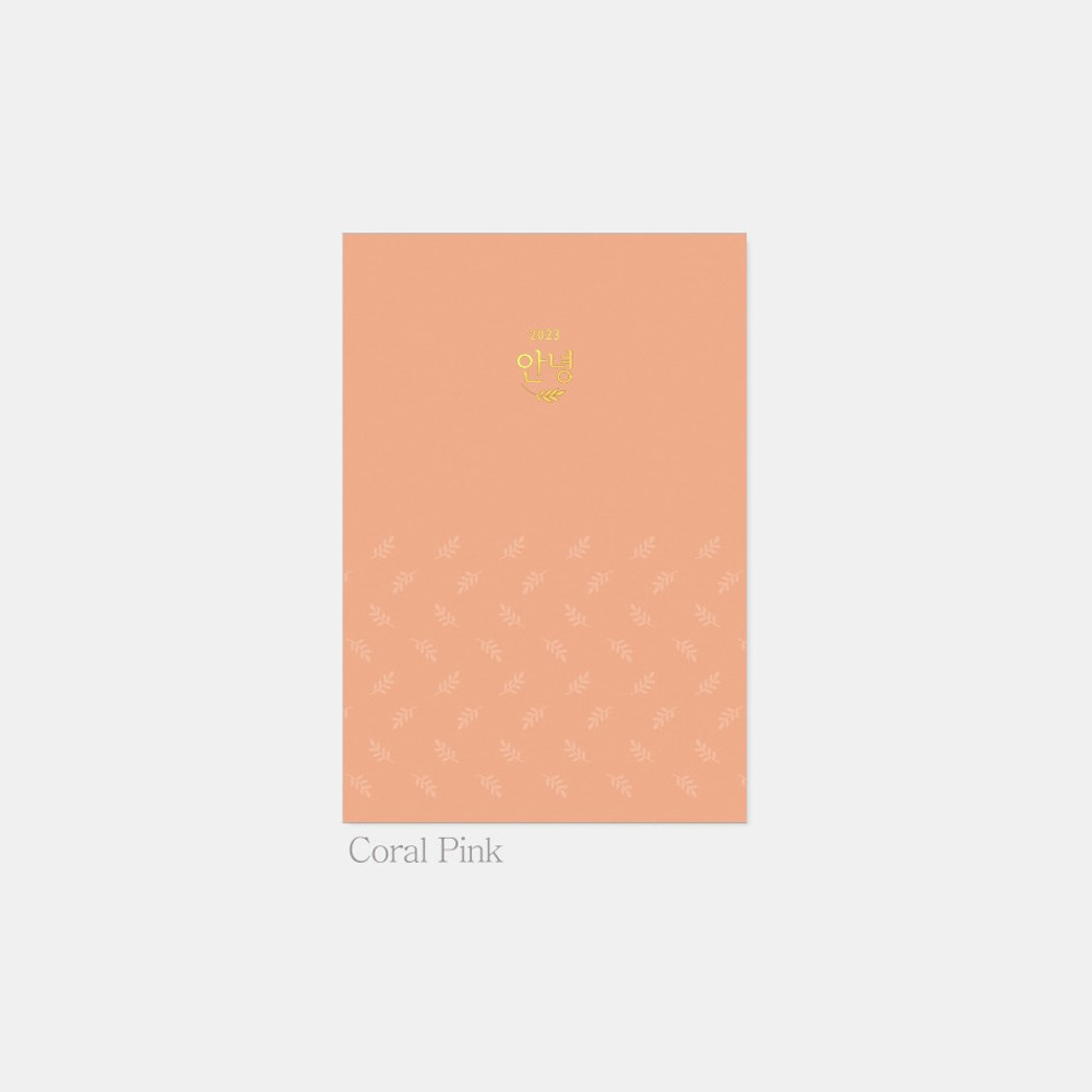 Coral pink - 2023 Hello B6 Dated Weekly Planner