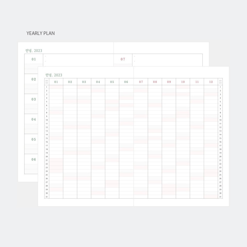 Yearly plan - 2023 Hello B6 Dated Weekly Planner