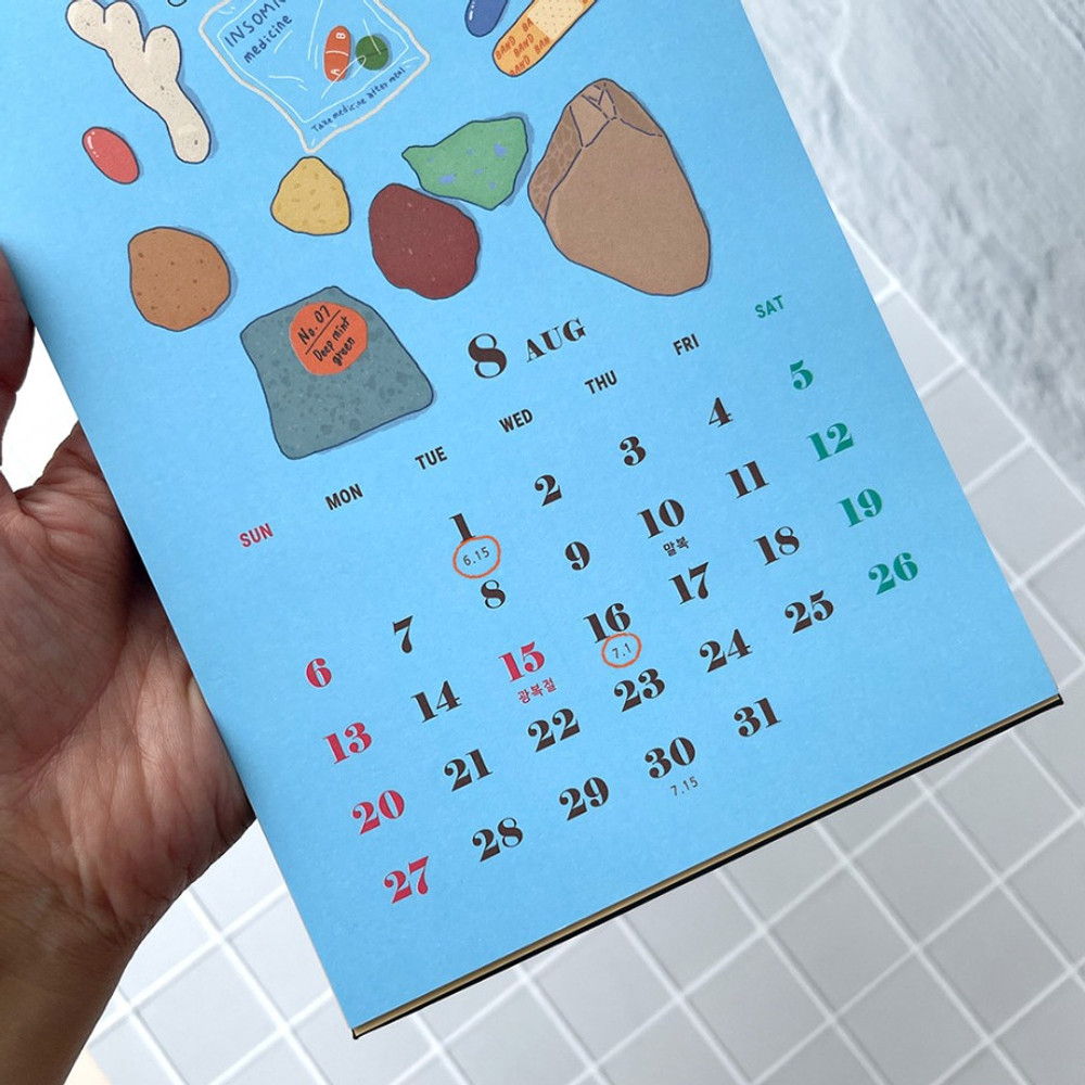 2023 Retro A5 Standing Flip Desk Calendar
