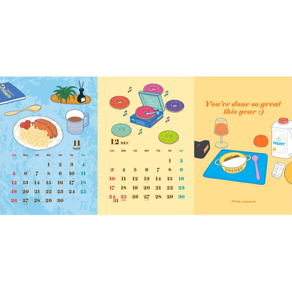 2023 Retro A5 Standing Flip Desk Calendar
