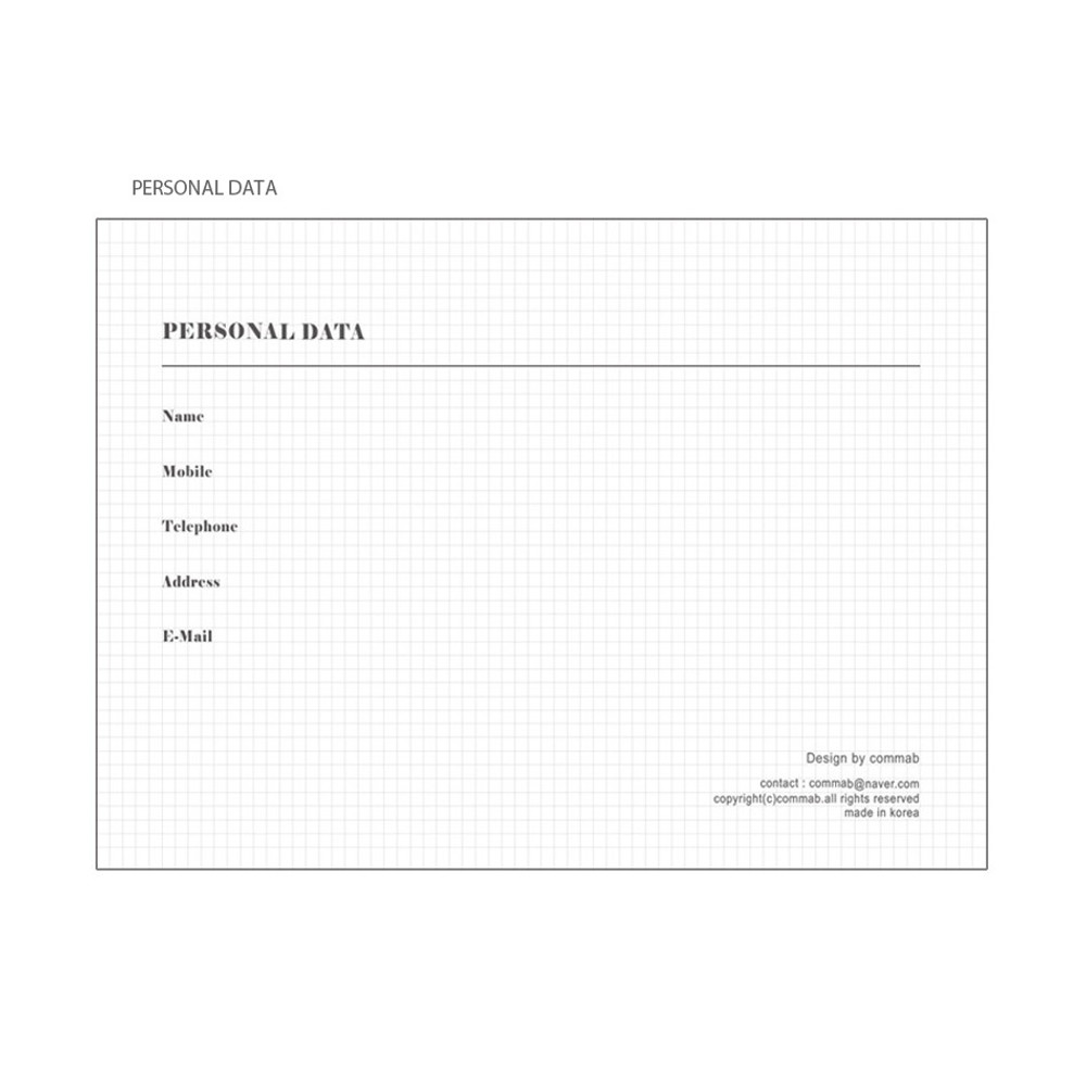 Personal data - 2023 A4 Large Dated Monthly Planner Scheduler