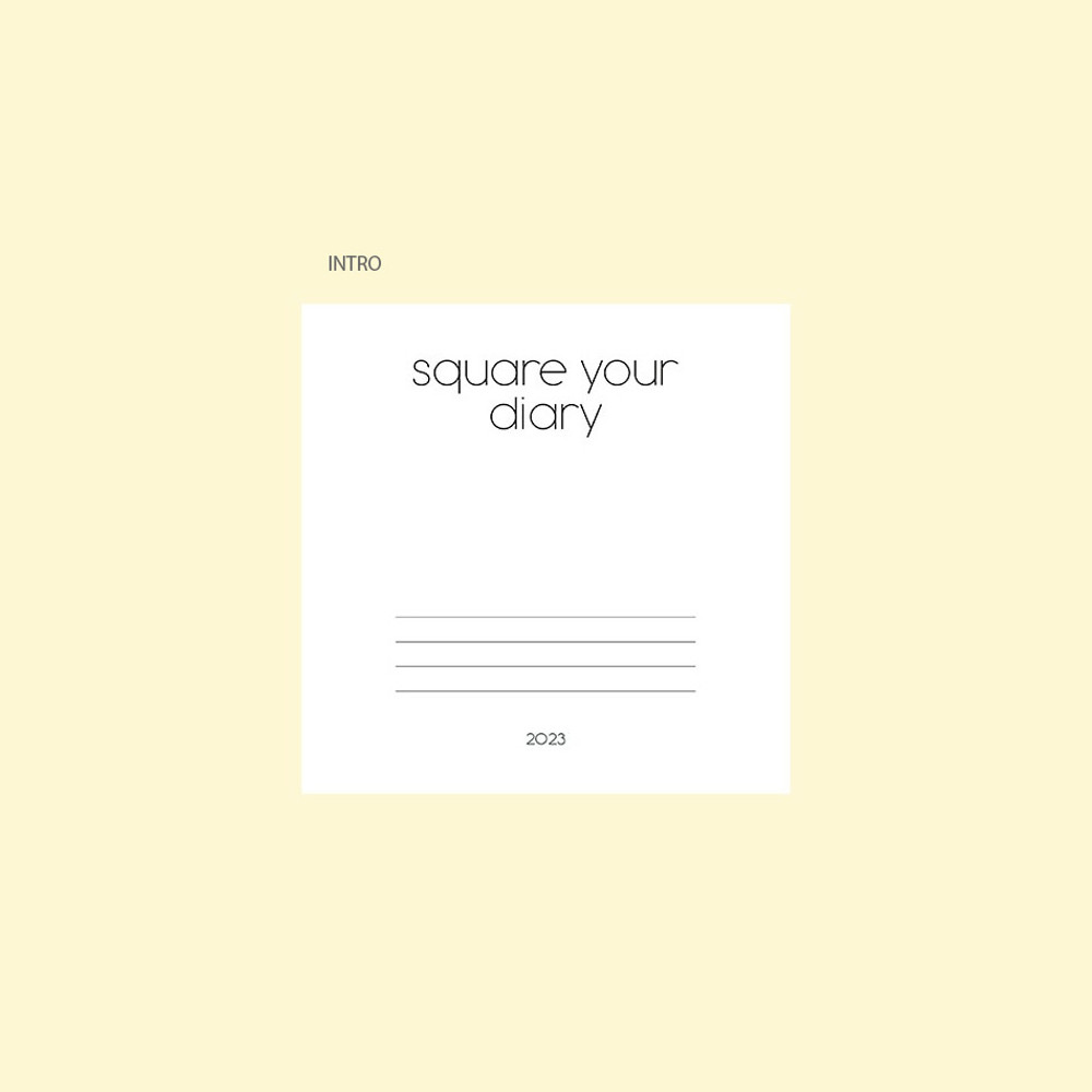Intro - 2023 Square Your Dated Weekly Diary Planner