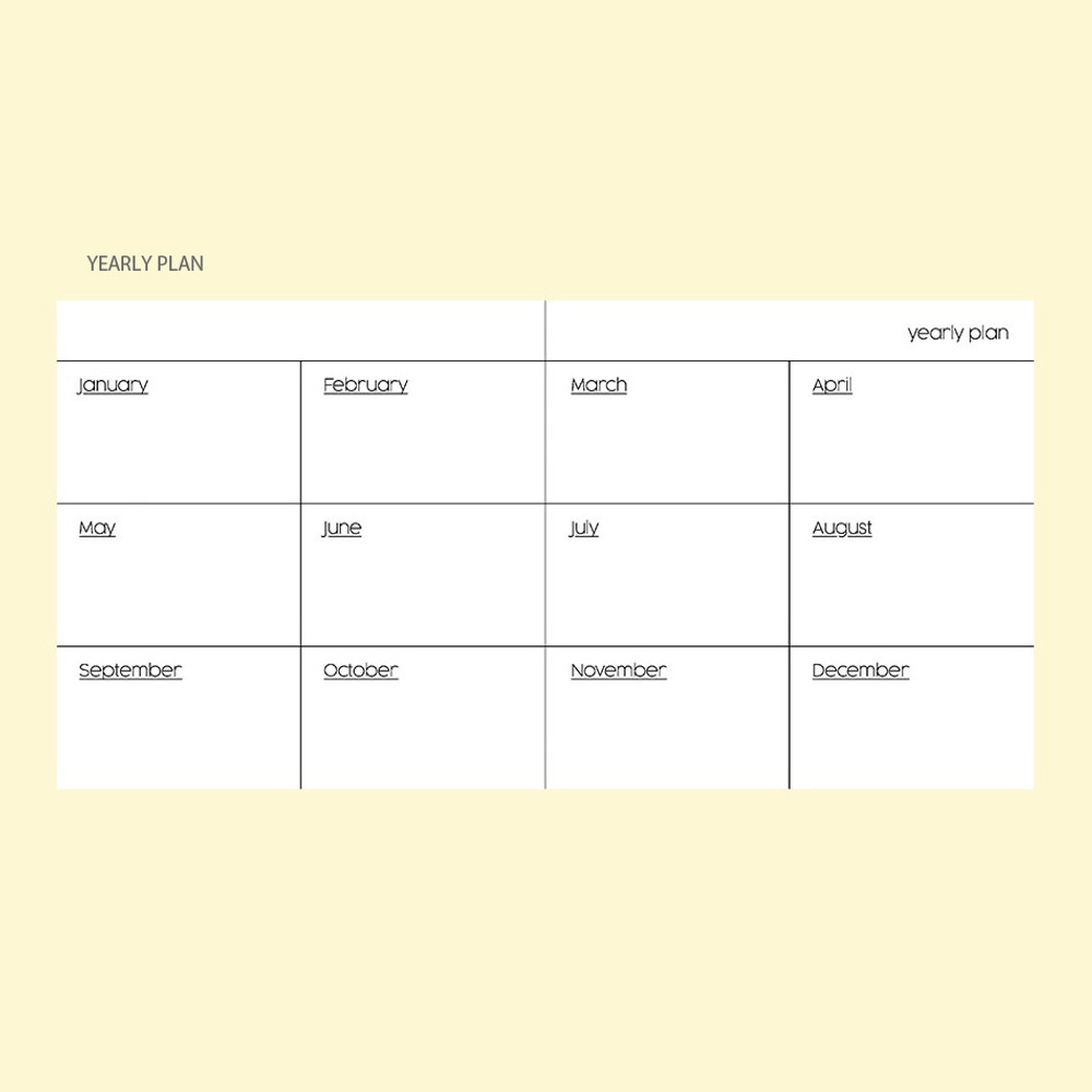 Yearly plan - 2023 Square Your Dated Weekly Diary Planner