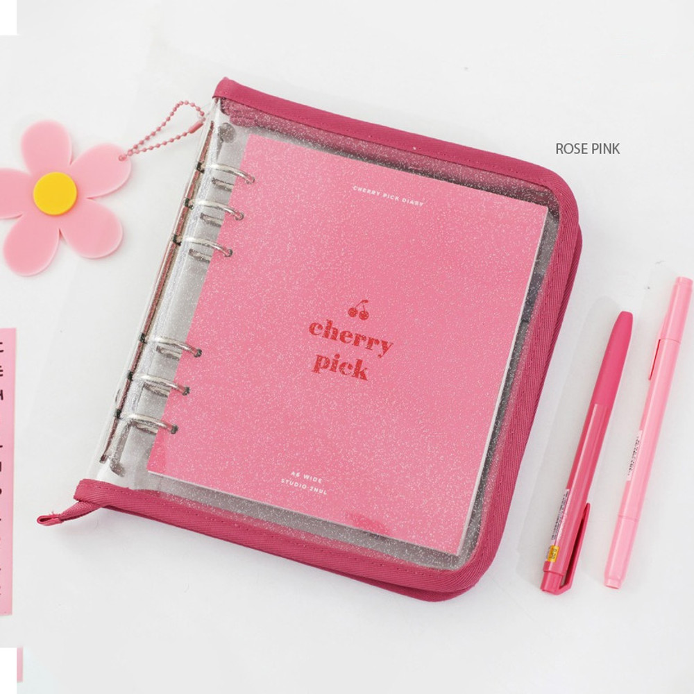 Cherry Pick Wide A6 Zipper 6-ring Dateless Weekly Diary Ver4