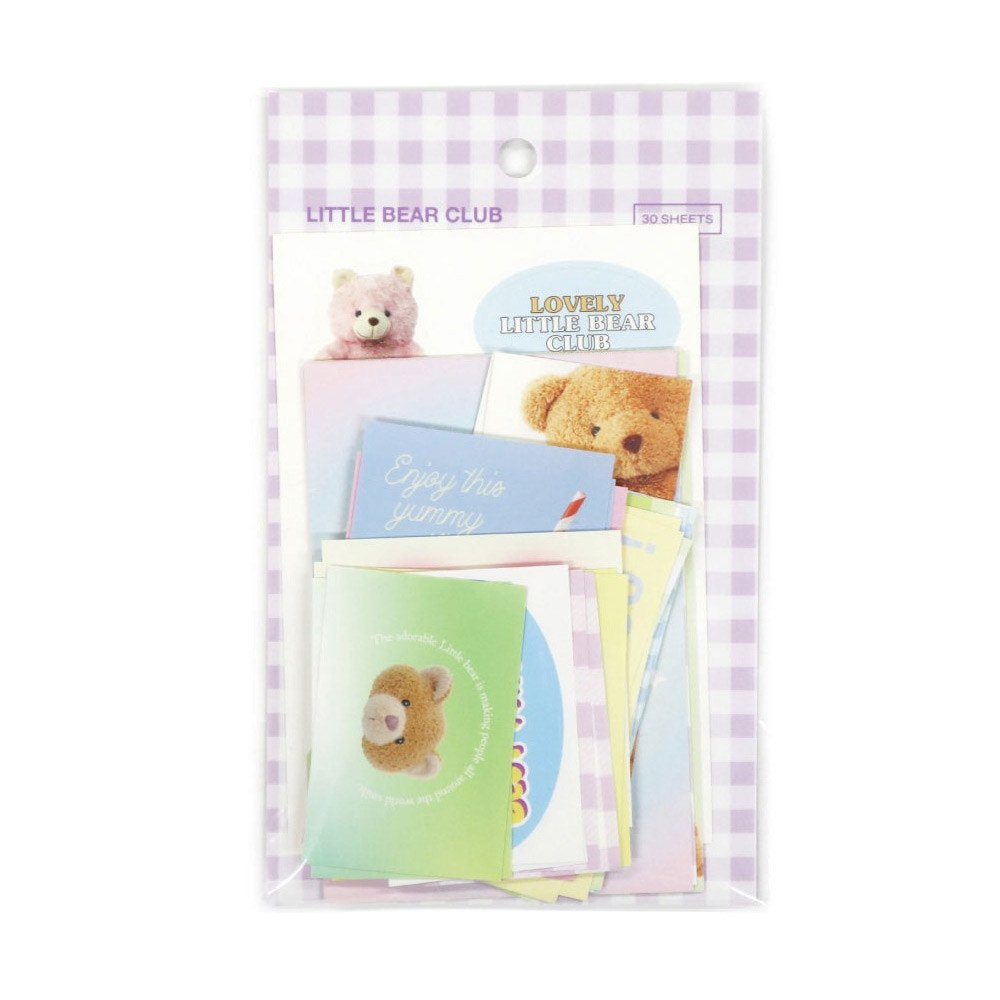 O-check Little Bear Club Sticker Pack Of 30 Sheets