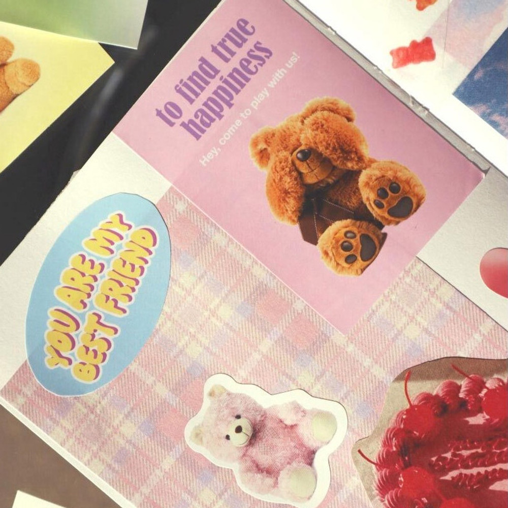 O-check Little Bear Club Sticker Pack Of 30 Sheets