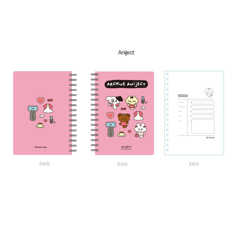 aniject - ROMANE Archive A5 Wirebound Grid Notebook