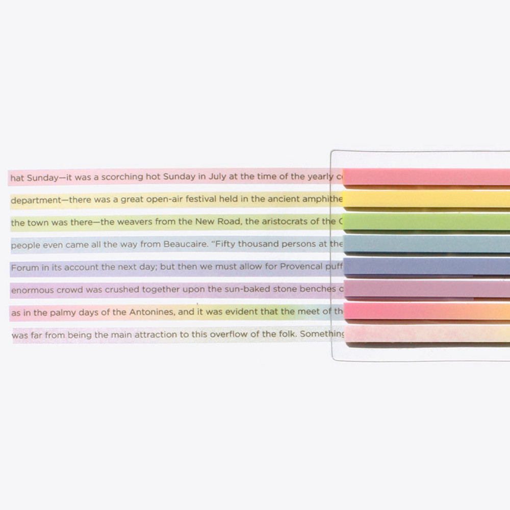 Pastel Highlight Strips Transparent Sticky Notes -  UK