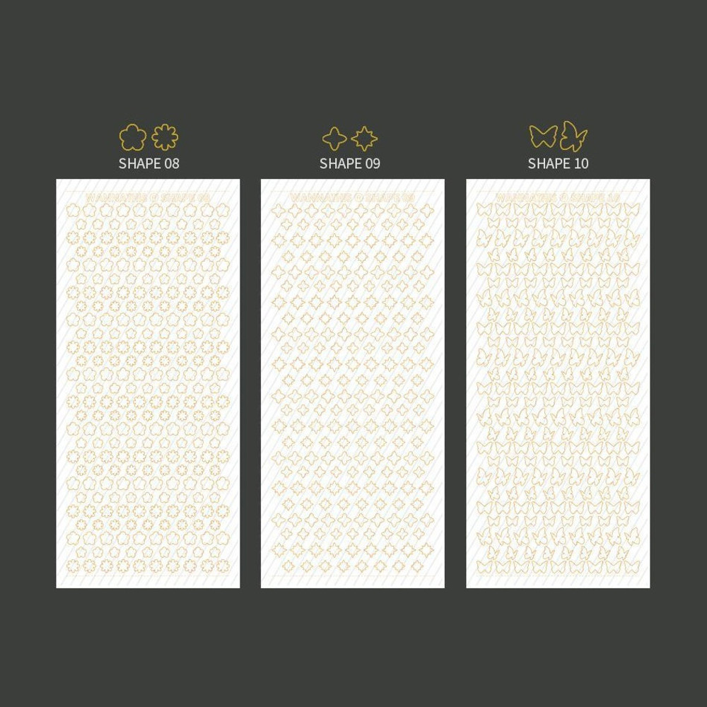 Wanna This Twinkle Gold Border Line Sticker Pack
