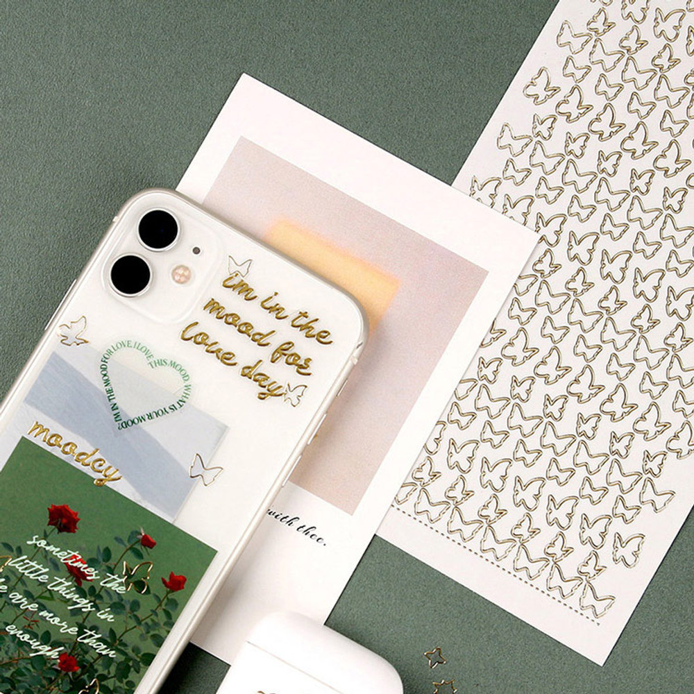 Example of use - Wanna This Twinkle Gold Border Line Sticker Pack