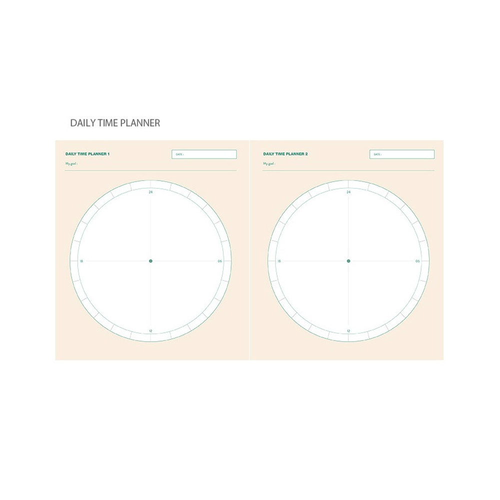 Daily time planner - Indigo Monster's Icon Dateless Weekly Study Planner