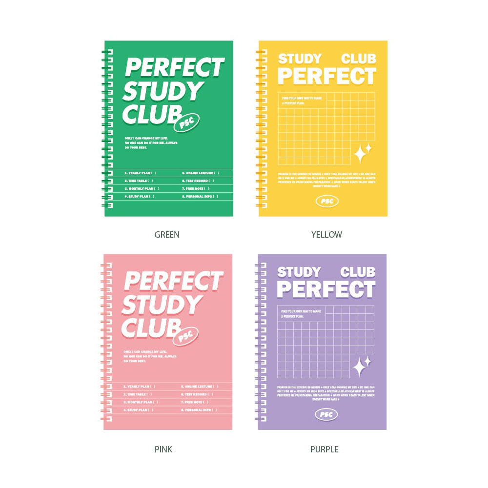 colors - Ardium Perfect Study Club Dateless Daily Planner Ver2