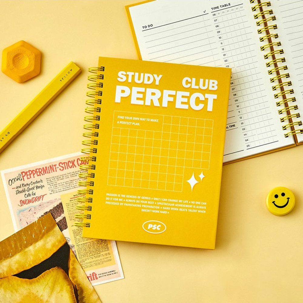 yellow - Ardium Perfect Study Club Dateless Daily Planner Ver2