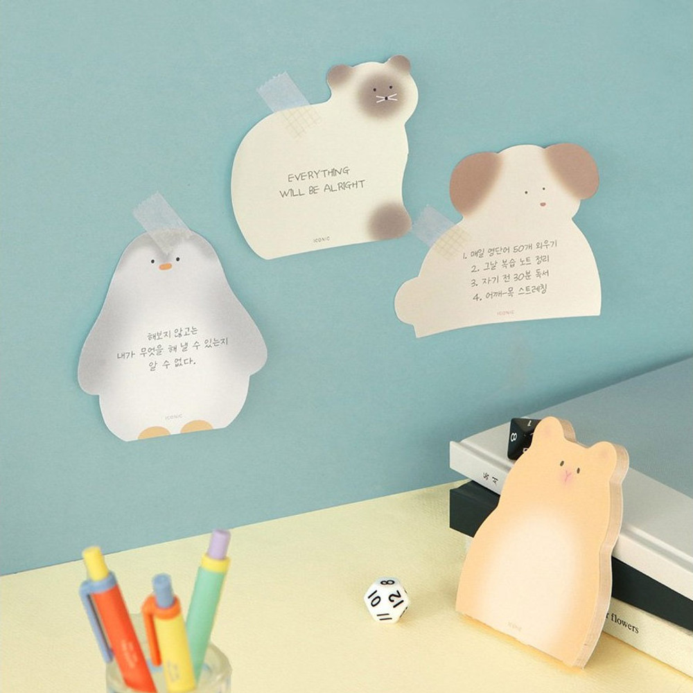 Example of use - Iconic Animal 60 Sheets Memo Writing Notepad 