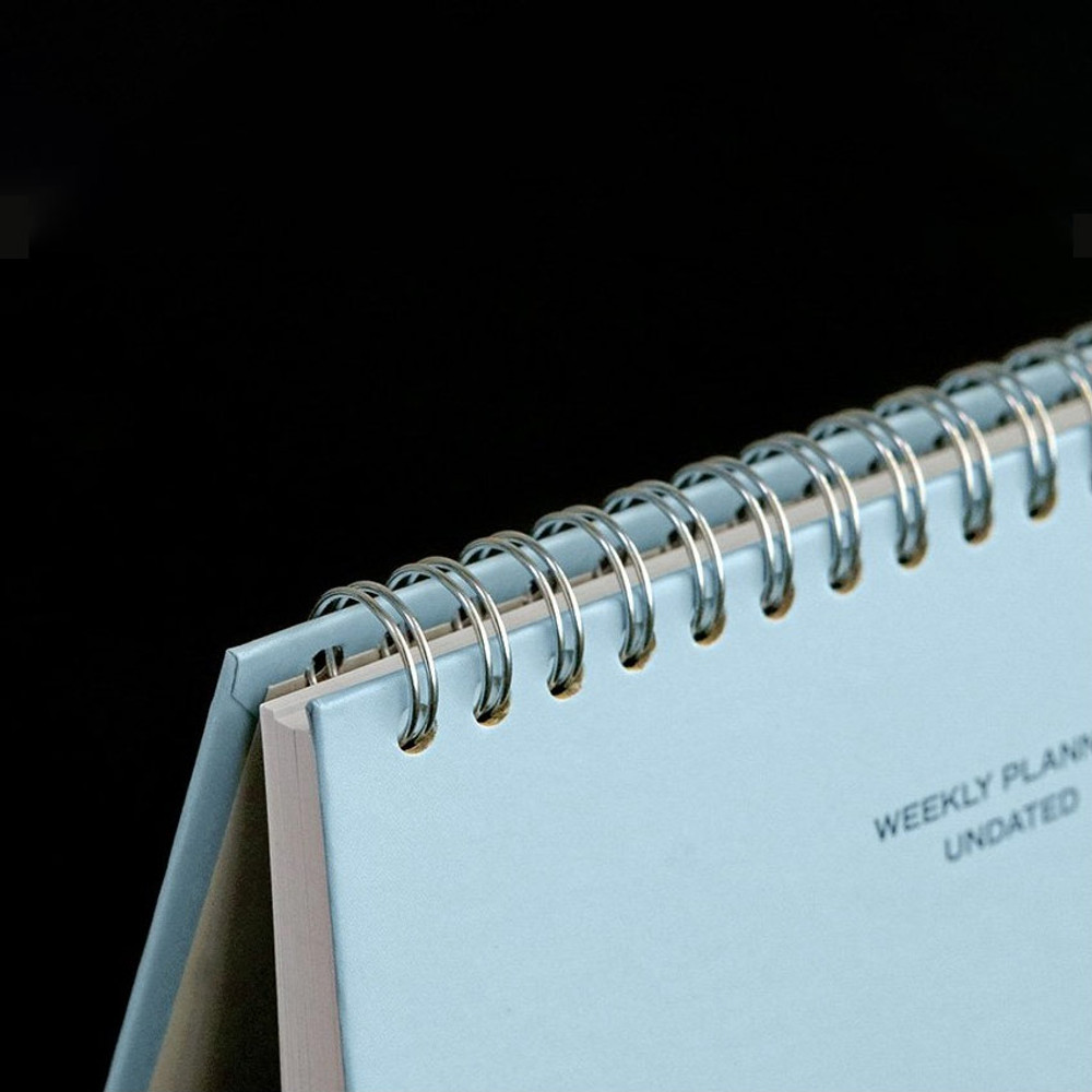 Wire binding - Iconic Flow Dateless Weekly Desk Planner Scheduler