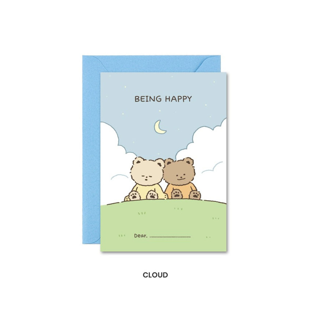 Cloud - Busisi Bear Message Card and Envelope Set