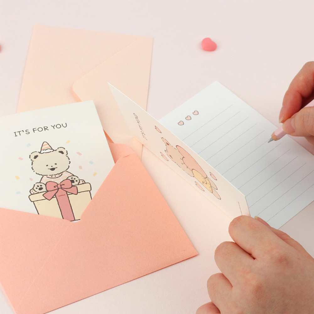 Usage example - Busisi Bear Message Card and Envelope Set