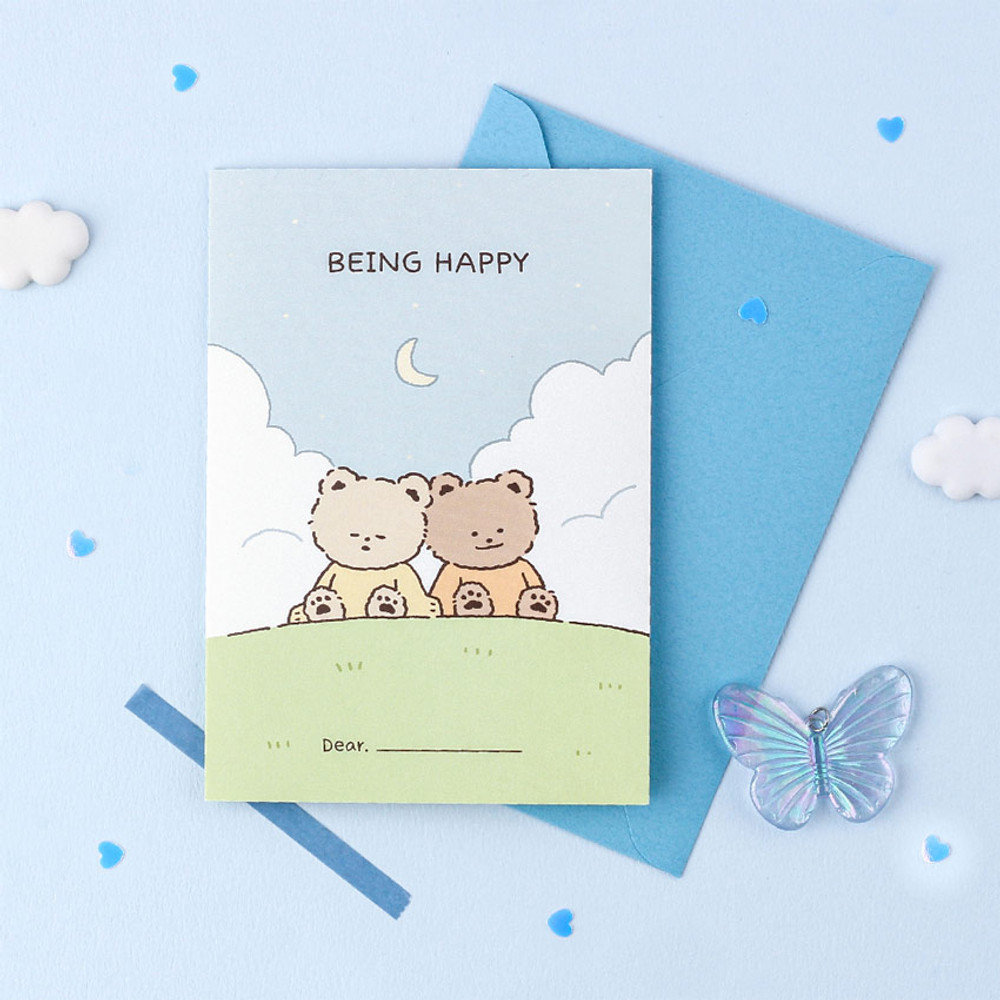 Cloud - Busisi Bear Message Card and Envelope Set