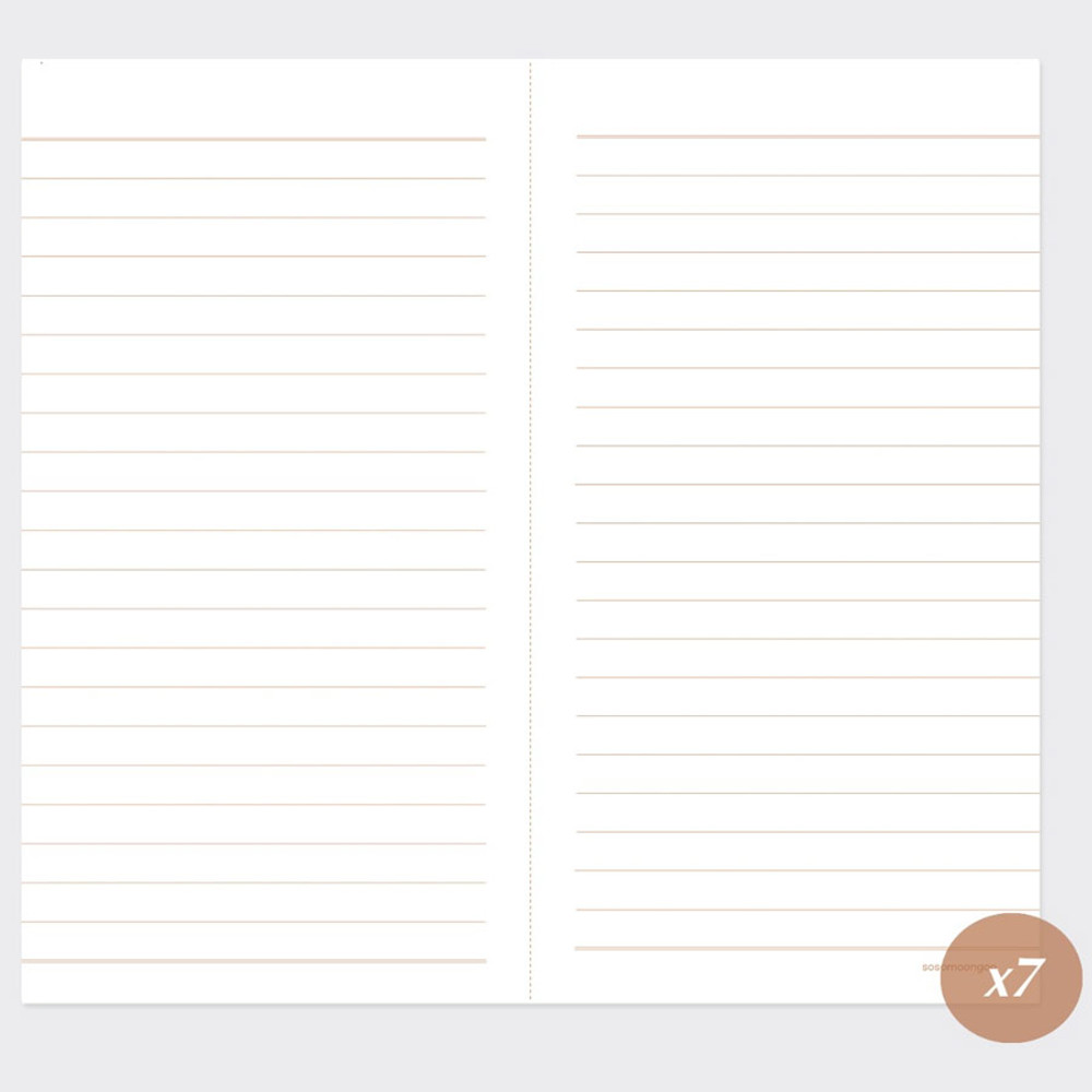 Lined note - Daily Log Sunrise 31 Days Planner Notebook