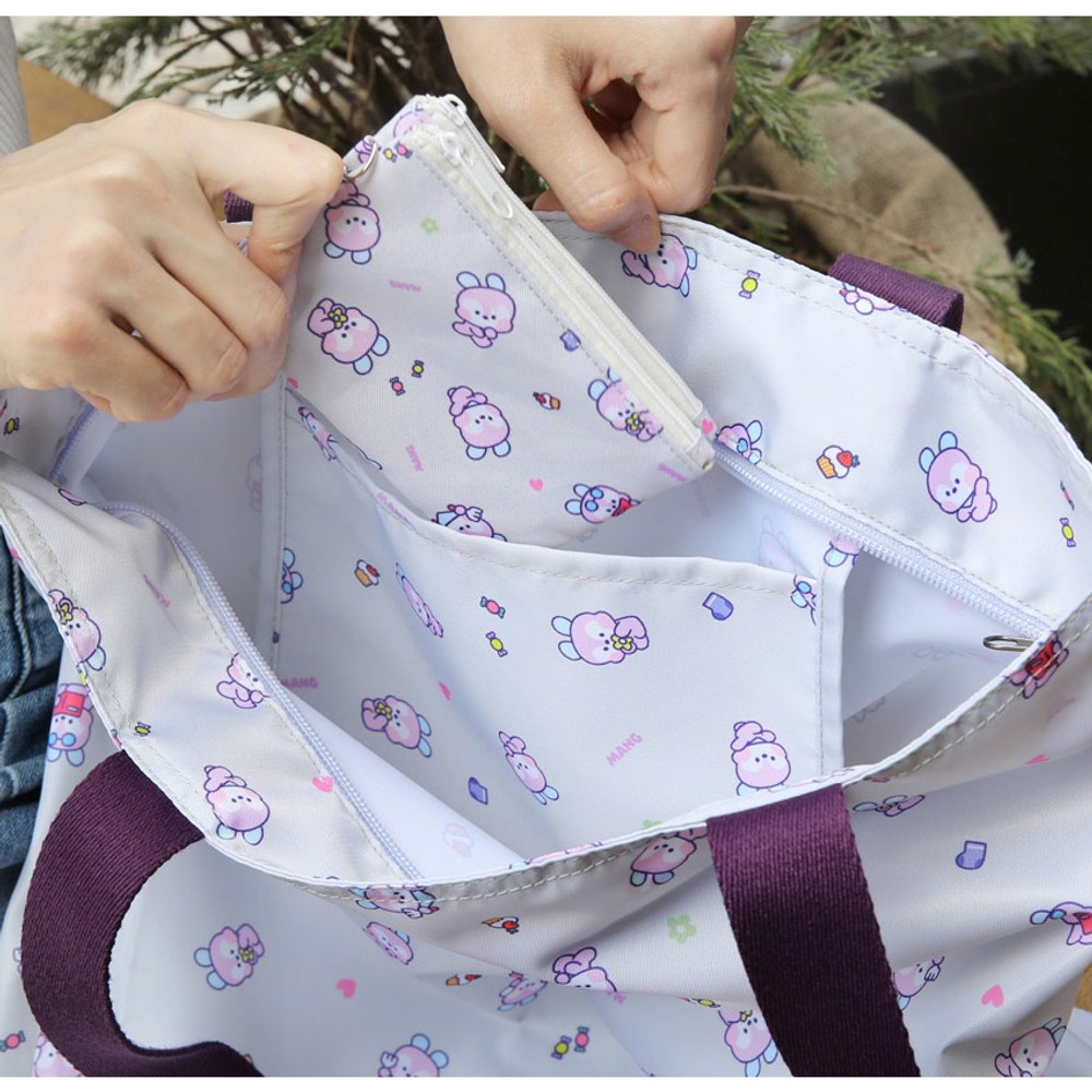 Inner pocket - BT21 Minini Pattern Shooky Shoulder Tote Bag