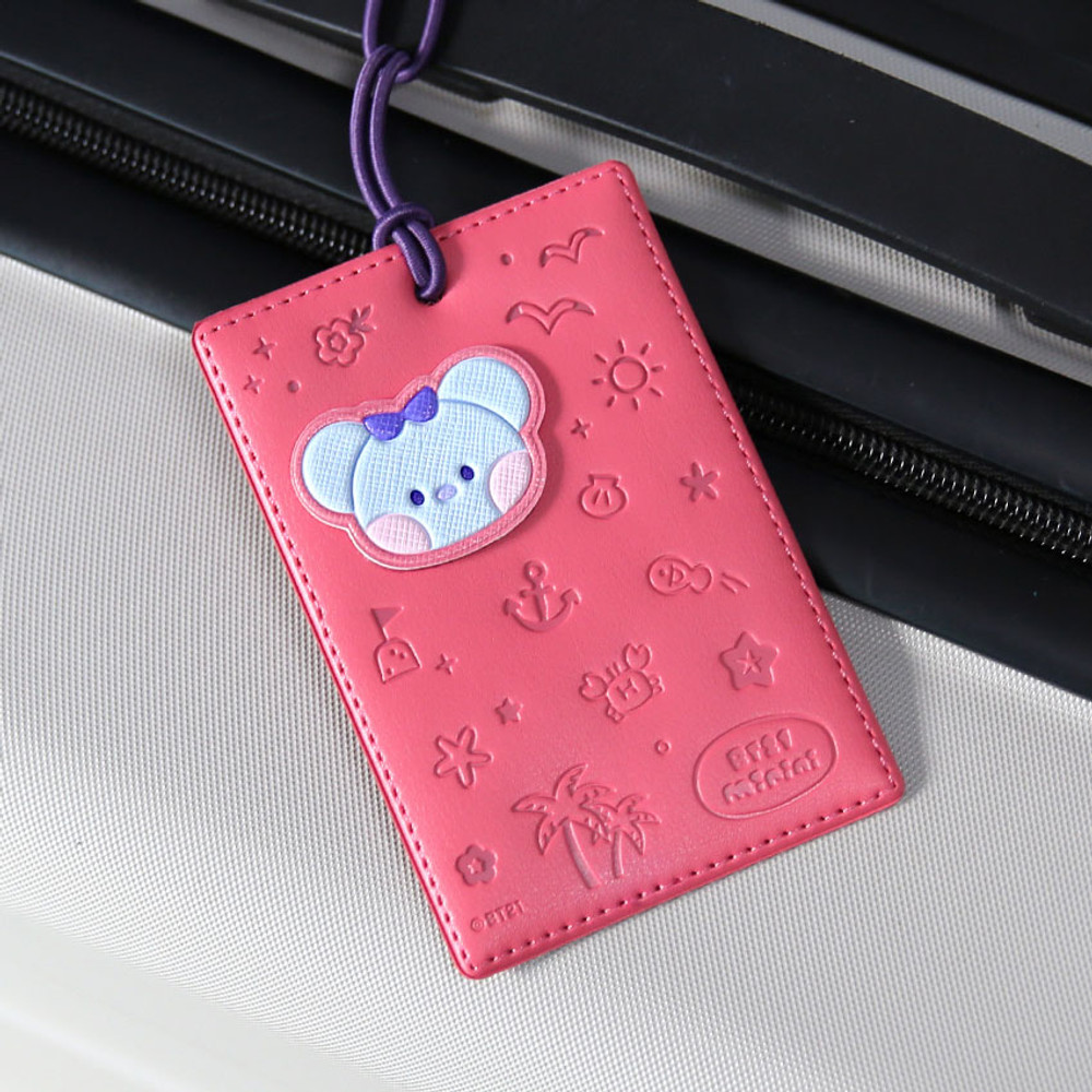 BT21 KOYA ペディン S 新品タグ付き BT21 Koya Leather Patch Luggage Name Tag