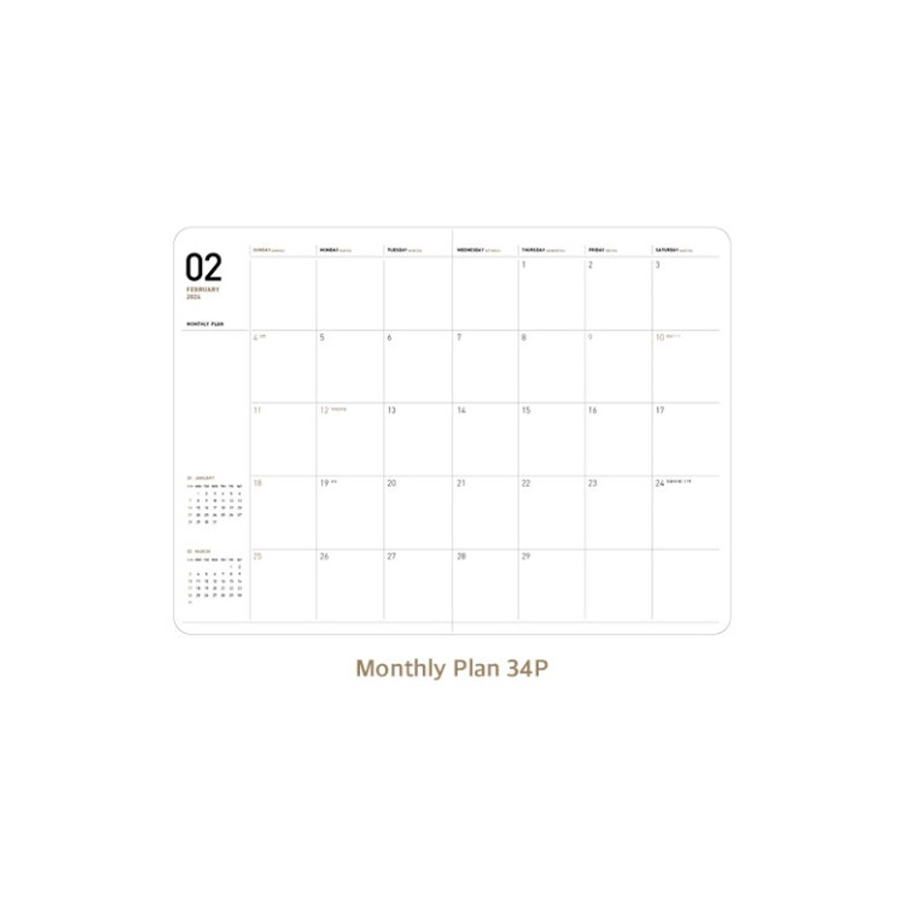Monthly plan - Ardium 2024 Dated Monthly Planner Scheduler