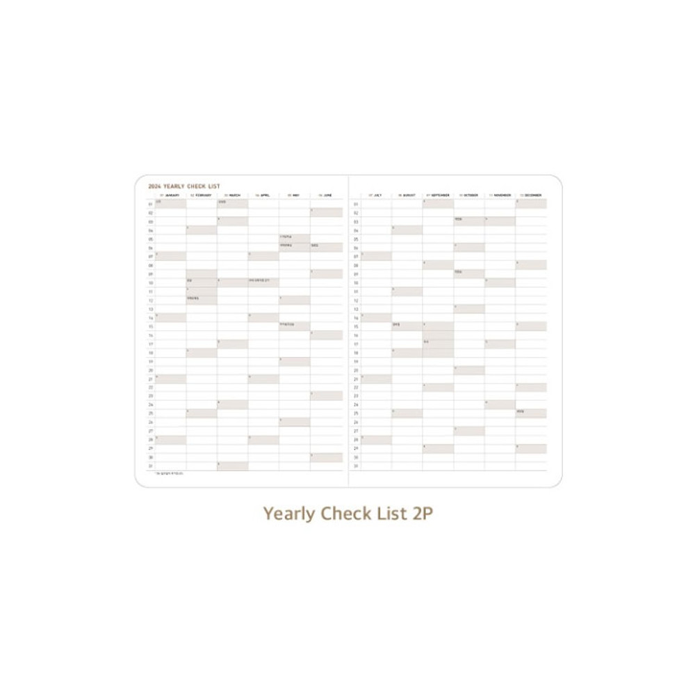 Yearly checklist - Ardium 2024 Dated Monthly Planner Scheduler