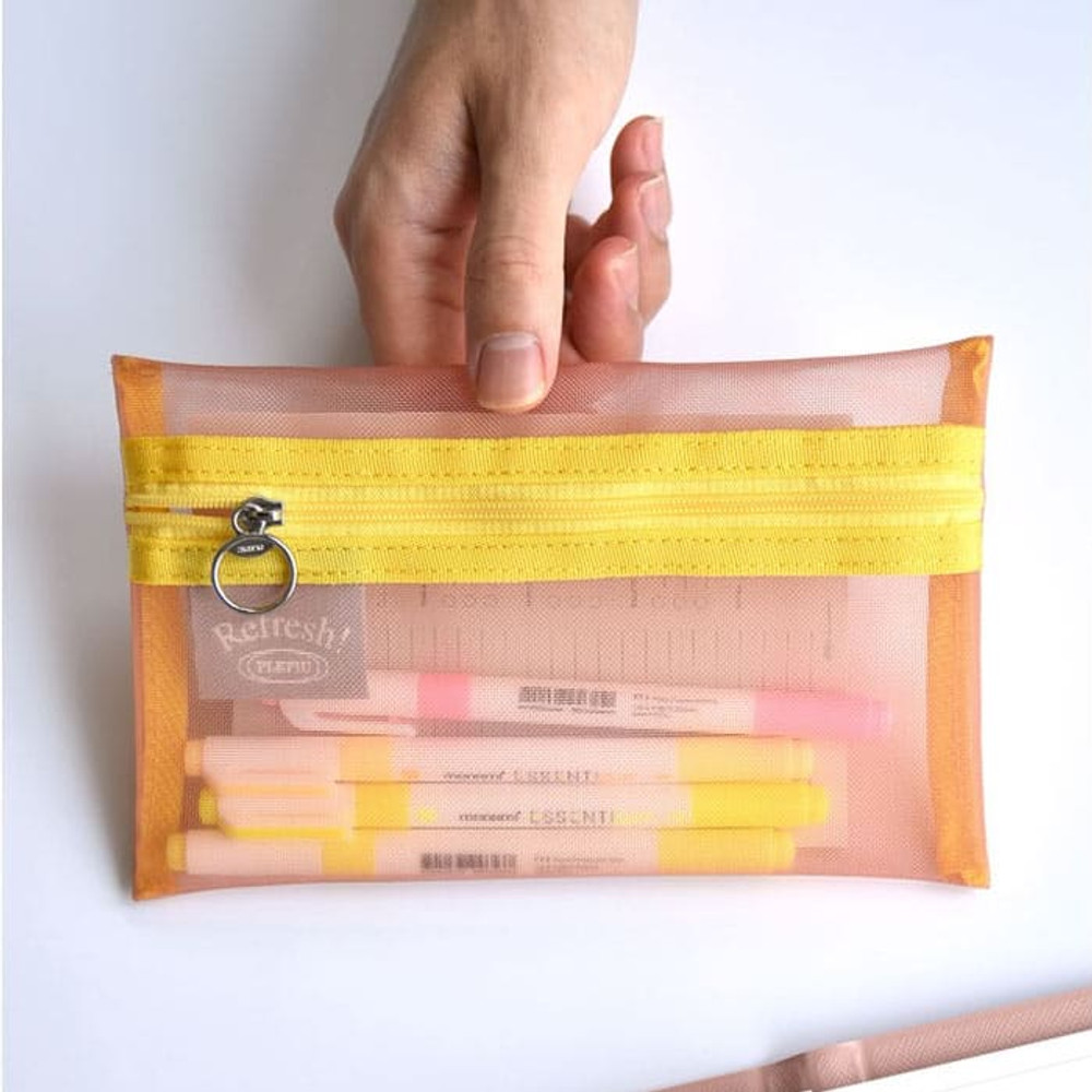 Plepic Refresh Lightweight Mesh Pencil Zip Pouch