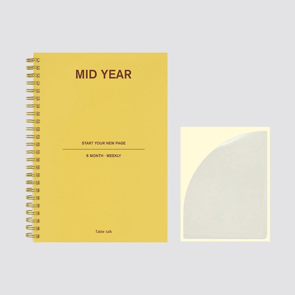 Comes with a pocket sticker - Antenna Shop 6 Month A5 Dateless Weekly Planner
