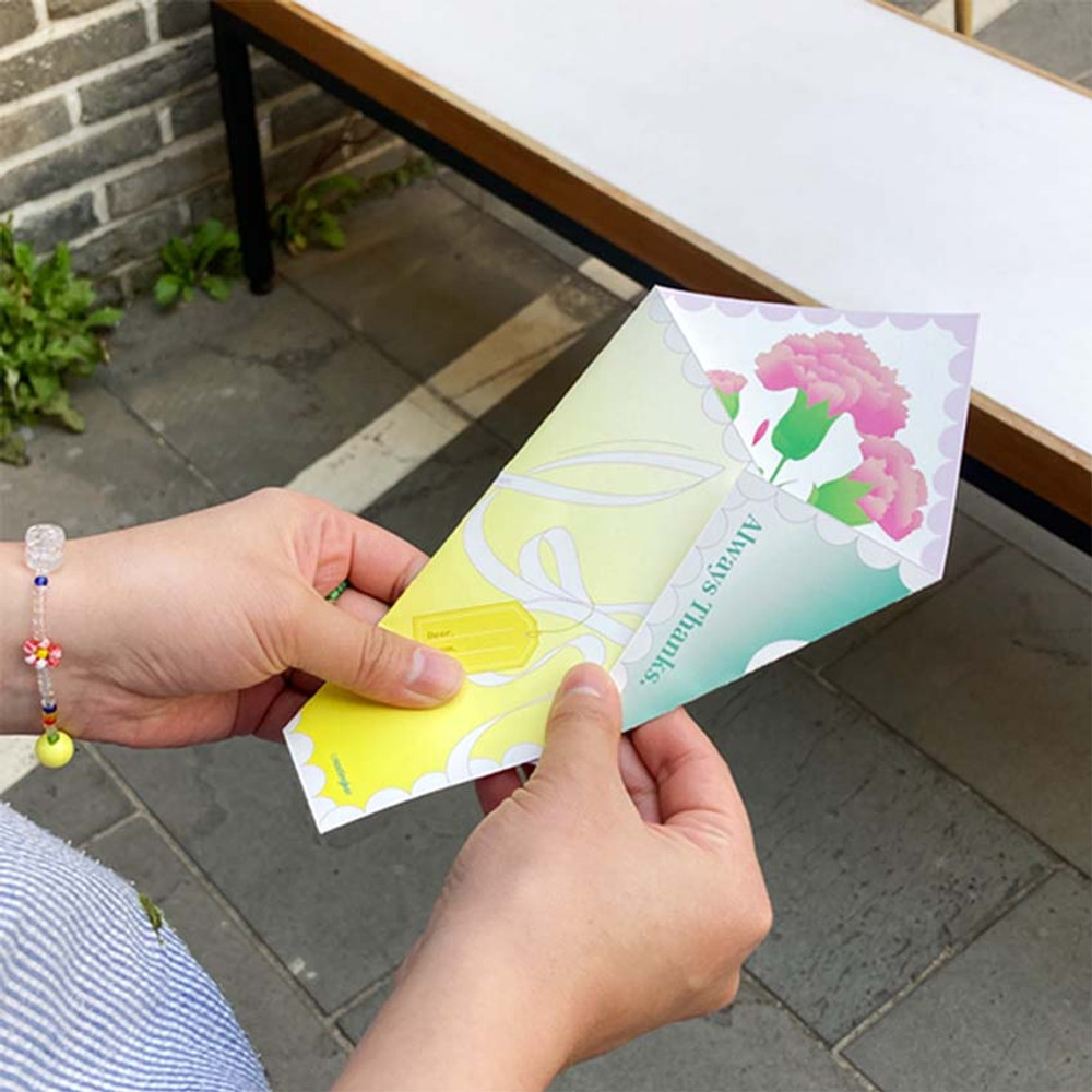 Example of use - Nostingker Always Thanks Bunch Of Carnation Flowers Card