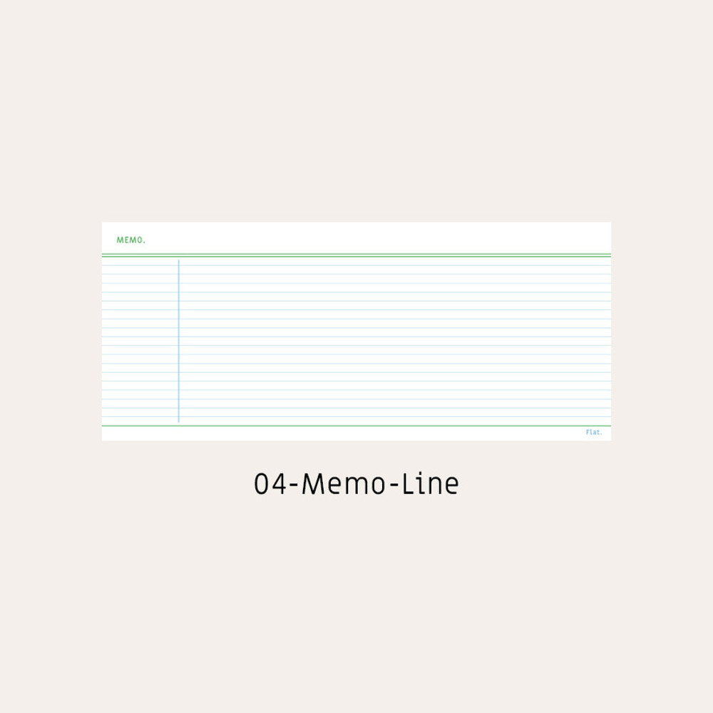 Lined memo - Paperian Flat Small Notepad Scheduler