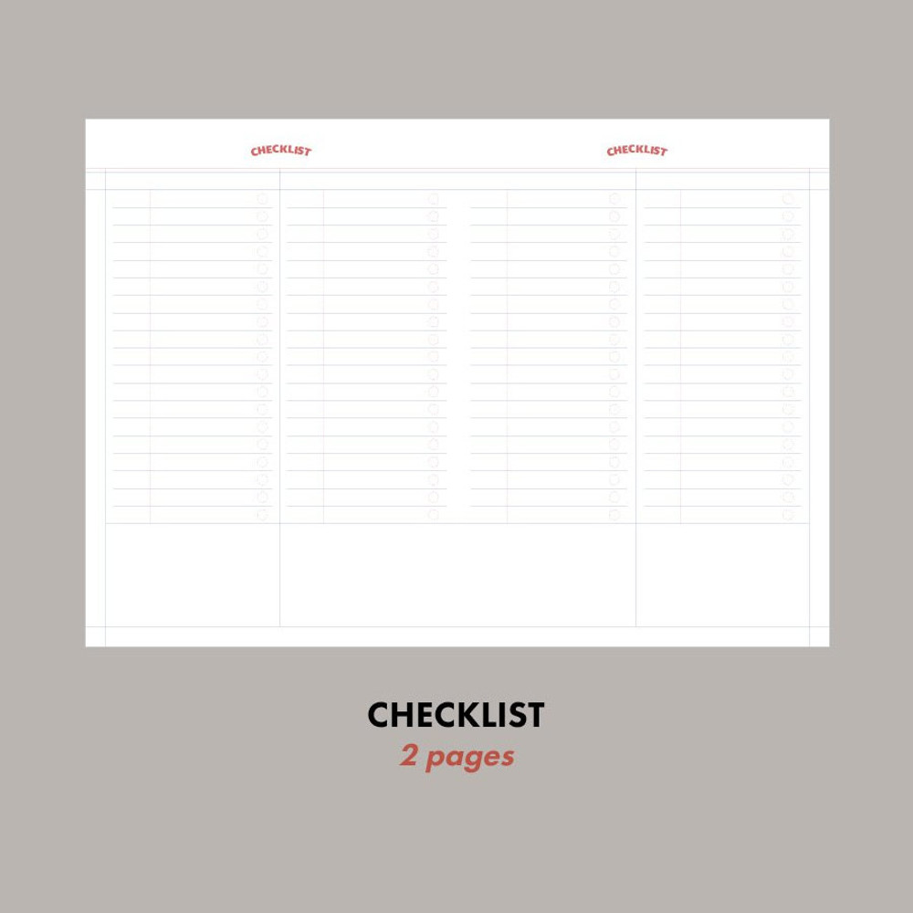 Checklist - Iconic 2024 Record On B6 Dated Weekly Diary Planner