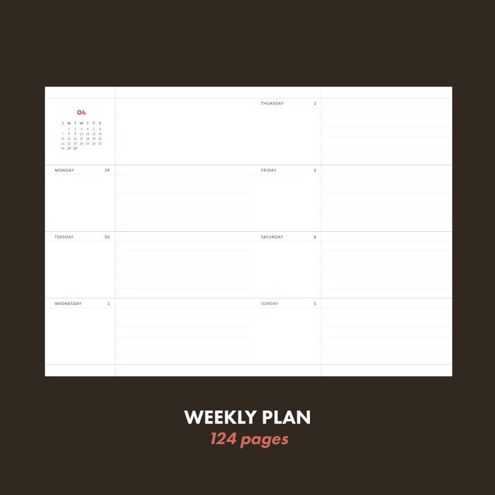 weekly plan - Iconic 2024 Record On B6 Dated Weekly Diary Planner