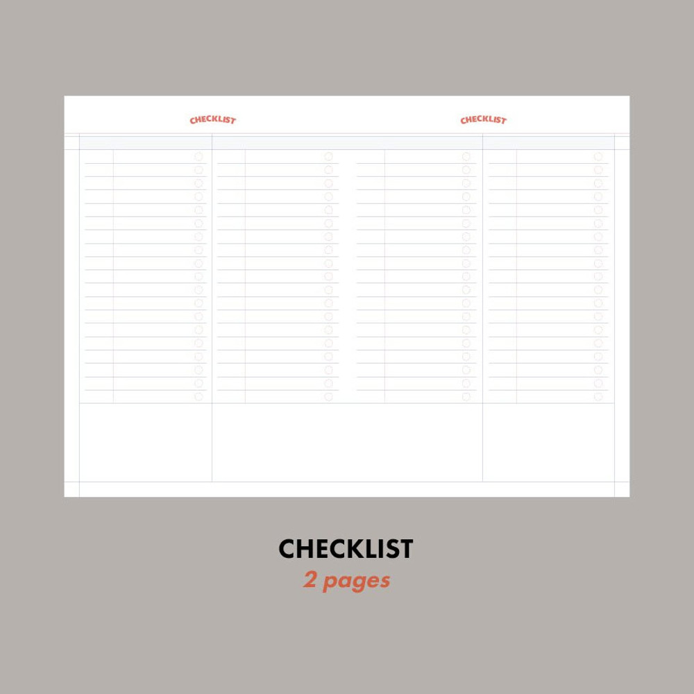 checklist - Iconic 2024 Record On A5 Dated Weekly Diary Planner