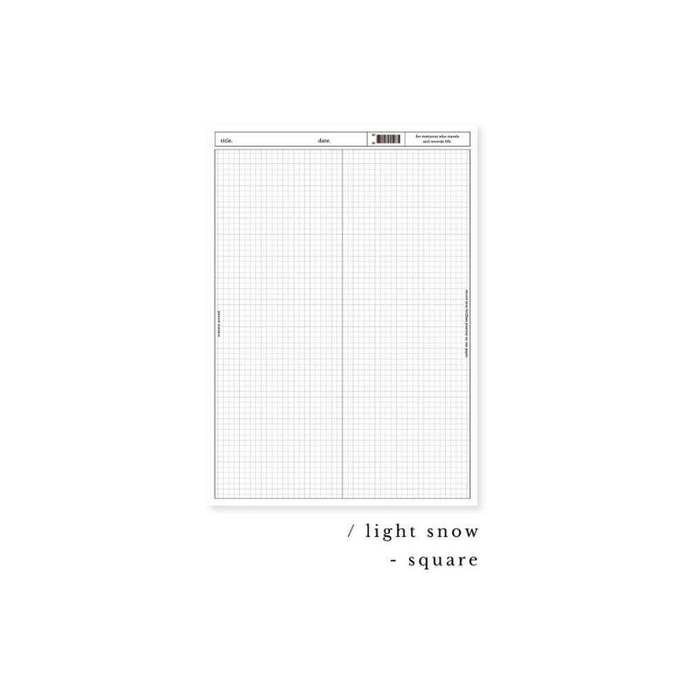 Light snow - More Basic B5 Lined Grid Notepad